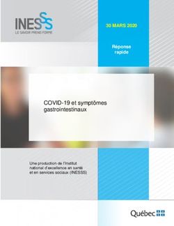 COVID-19 et symptômes gastrointestinaux - 30 MARS 2020 Réponse rapide - inesss