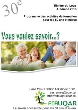 E Rivière-du-Loup Automne 2018 Programme des activités de formation pour les 50 ans et mieux - Le savoir accessible pour les 50 ans et mieux ...