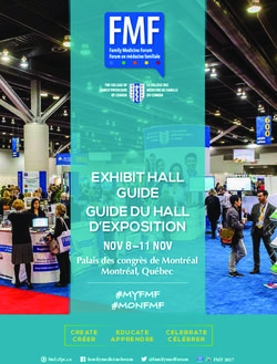 NOV 8-11 NOV EXHIBIT HALL GUIDE GUIDE DU HALL D'EXPOSITION - #MYFMF #MONFMF - FAMILY MEDICINE FORUM