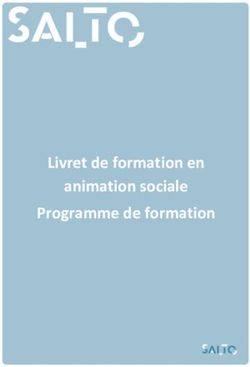 Livret de formation en animation sociale Programme de formation