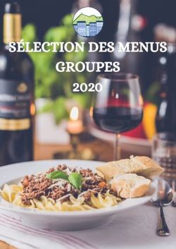 S&Eacute;LECTION DES MENUS GROUPES 2020 - Tarn