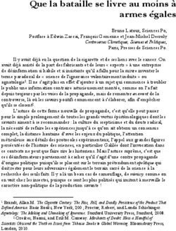 Que la bataille se livre au moins à armes égales