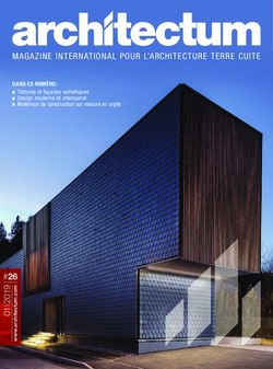 MAGAZINE INTERNATIONAL POUR L'ARCHITECTURE TERRE CUITE - #26 - Wienerberger