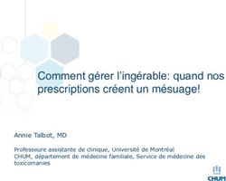 Comment g&eacute;rer l'ing&eacute;rable: quand nos prescriptions cr&eacute;ent un m&eacute;suage! - Annie Talbot, MD Professeure assistante de clinique, Universit&eacute; de ...