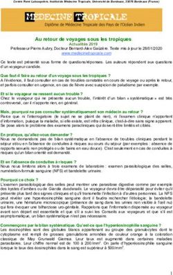 Au retour de voyages sous les tropiques - M&eacute;decine tropicale