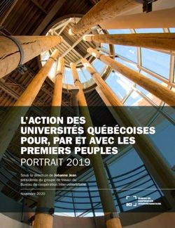 L'ACTION DES UNIVERSITÉS QUÉBÉCOISES POUR, PAR ET AVEC LES PREMIERS PEUPLES PORTRAIT 2019 - Sous la direction de Johanne Jean présidente du groupe ...