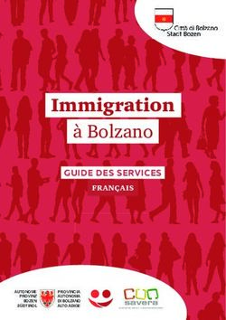 À Bolzano Immigration - GUIDE DES SERVICES - Comune di Bolzano