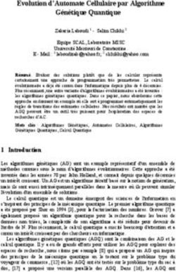 Evolution d'Automate Cellulaire par Algorithme Génétique Quantique