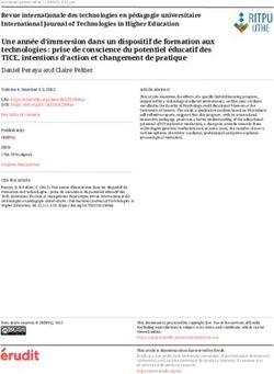 Une année d'immersion dans un dispositif de formation aux technologies : prise de conscience du potentiel éducatif des TICE, intentions d'action ...