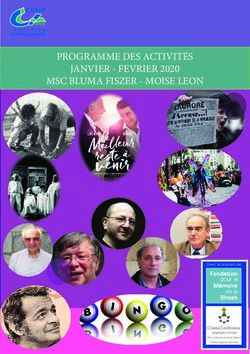 PROGRAMME DES ACTIVITÉS JANVIER - FEVRIER 2020 MSC BLUMA FISZER - MOISE LEON