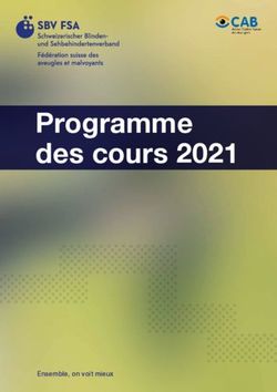 Programme des cours 2021 - Ensemble, on voit mieux