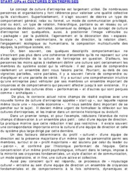 START-UPs et CULTURES D'ENTREPRISES