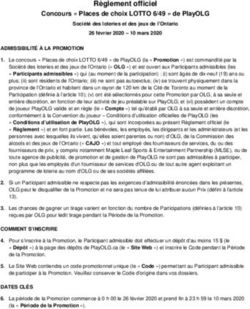 RÈGLEMENT OFFICIEL CONCOURS " PLACES DE CHOIX LOTTO 6/49 " DE PLAYOLG - PLAYOLG.CA