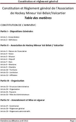 Constitution et règlement général