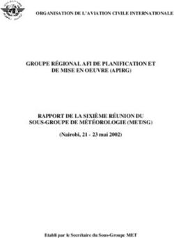 GROUPE RÉGIONAL AFI DE PLANIFICATION ET DE MISE EN OEUVRE (APIRG) RAPPORT DE LA SIXIÈME RÉUNION DU SOUS-GROUPE DE MÉTÉOROLOGIE (MET/SG) ...
