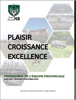 PROGRAMME DE L'ÉQUIPE PROVINCIALE - Soccer NB