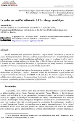 Le cadre normatif et r&eacute;f&eacute;rentiel &agrave; l'Archivage num&eacute;rique - IFLA Library