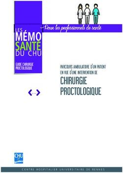 CHIRURGIE PROCTOLOGIQUE - PARCOURS AMBULATOIRE D'UN PATIENT EN VUE D'UNE INTERVENTION DE - CHU Rennes