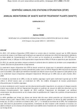 CONTRÔLE ANNUEL DES STATIONS D'ÉPURATION (STEP) ANNUAL MONITORING OF WASTE WATER TREATMENT PLANTS (WWTP) - cipel