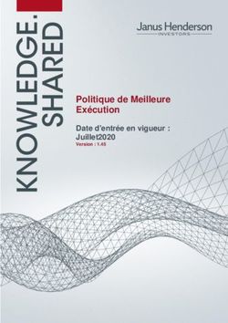 Politique de Meilleure Ex&eacute;cution - Date d'entr&eacute;e en vigueur : Juillet2020 Version : 1.45 - Janus Henderson