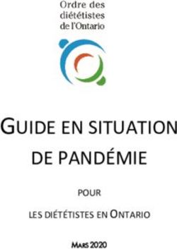 GUIDE EN SITUATION DE PANDÉMIE - LES DIÉTÉTISTES EN ONTARIO - College of Dietitians of Ontario