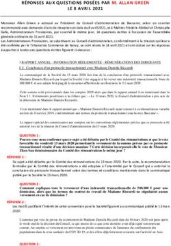 R&Eacute;PONSES AUX QUESTIONS POS&Eacute;ES PAR M. ALLAN GREEN LE 8 AVRIL 2021
