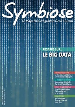 LE BIG DATA REGARDS SUR - Le Magazine d'AgroParisTech Alumni