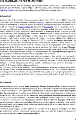 LES TRANSPARENTS DE CARMONTELLE - Académie d'Orléans-Tours