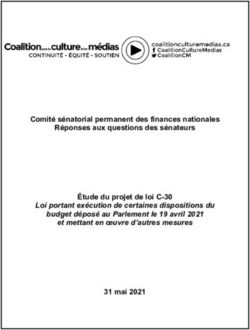 Comité sénatorial permanent des finances nationales Réponses aux questions des sénateurs Étude du projet de loi C-30
