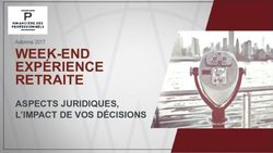 WEEK-END EXPÉRIENCE RETRAITE - ASPECTS JURIDIQUES, L'IMPACT DE VOS DÉCISIONS Automne 2017