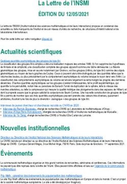La Lettre de l'INSMI - &Eacute;DITION DU 12/05/2021