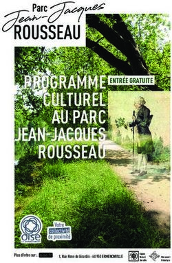 PROGRAMME CULTUREL AU PARC JEAN-JACQUES ROUSSEAU - ENTR&Eacute;E GRATUITE