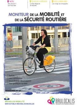 DE LA SÉCURITÉ ROUTIÈRE - MONITEUR DE LA MOBILITÉ ET - Brulocalis