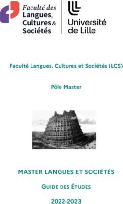 MASTER LANGUES ET SOCIÉTÉS 2022-2023 - Faculté Langues, Cultures et Sociétés (LCS) Pôle Master