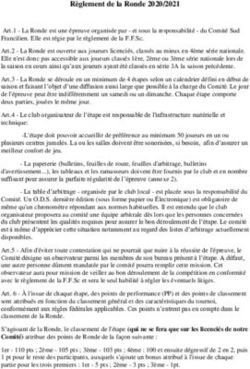 Règlement de la Ronde 2020/2021 - Comité Sud Francilien