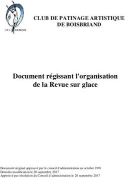 Document régissant l'organisation de la Revue sur glace - CPA Boisbriand