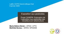 Exposition aux pesticides - Projet CANEPA: Estimation de l'exposition aux pesticides des travailleurs en arboriculture - LabEx COTE
