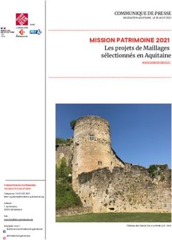 MISSION PATRIMOINE 2021 - Les projets de Maillages sélectionnés en Aquitaine www.missionbern.fr - Fondation du patrimoine