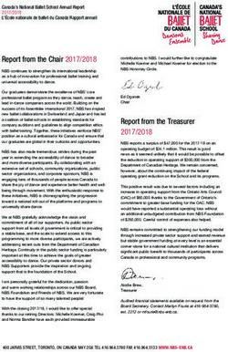 Report from the Chair 2017/2018