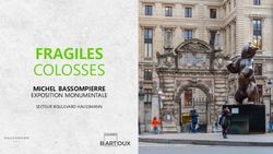 FRAGILES COLOSSES MICHEL BASSOMPIERRE EXPOSITION MONUMENTALE - SECTEUR BOULEVARD HAUSSMANN