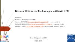 Licence Sciences, Technologie et Sant&eacute; (STS)