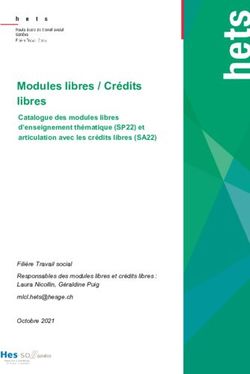 Modules libres / Cr&eacute;dits libres - Catalogue des modules libres d'enseignement th&eacute;matique (SP22) et articulation avec les cr&eacute;dits libres (SA22) ...