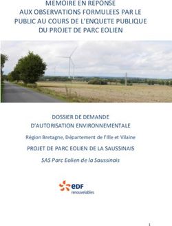 MEMOIRE EN REPONSE AUX OBSERVATIONS FORMULEES PAR LE PUBLIC AU COURS DE L'ENQUETE PUBLIQUE DU PROJET DE PARC EOLIEN