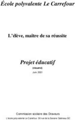 École polyvalente Le Carrefour Projet éducatif - L'élève, maître de sa réussite - Commission scolaire des Draveurs