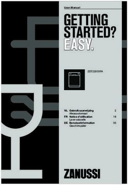 GETTING STARTED? EASY - NL Gebruiksaanwijzing FR Notice d'utilisation DE Benutzerinformation - Electrolux