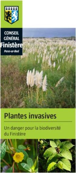 Plantes invasives Un danger pour la biodiversité du Finistère - Centre de ressources Espèces exotiques ...