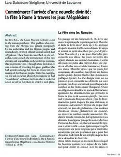 Commémorer l'arrivée d'une nouvelle divinité : la fête à Rome à travers les jeux Mégalésiens