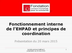 Fonctionnement interne de l'EHPAD et principes de coordination - Présentation du 20 mars 2015