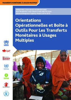 Orientations Opérationnelles et Boîte à Outils Pour Les Transferts Monétaires à Usages Multiples