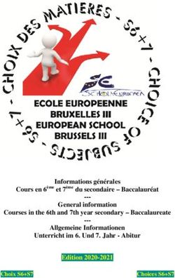 General information Courses in the 6th and 7th year secondary - Baccalaureate Allgemeine Informationen Unterricht im 6. Und 7. Jahr - Abitur ...